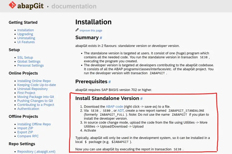 abapGit : Git client for ABAP – Discovering ABAP